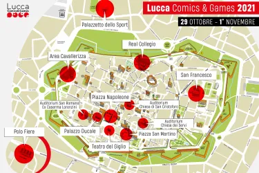 Eventi - Lucca Comics 2021, la mappa